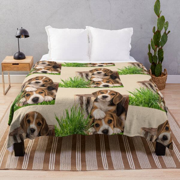 Item preview, Adorable Beagle Puppies on a Log designed and sold by A touch of creativity.