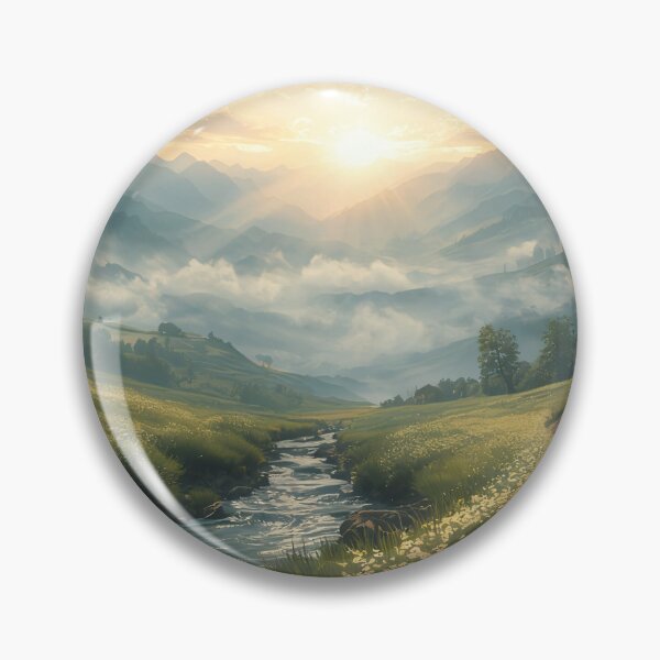 Item preview, Wanderer's Dawn — Medieval Traveler Fantasy Landscape Art designed and sold by middelight-luna.
