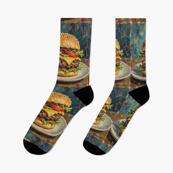 Item preview, Cheeseburger Wayne Thiebaud style designed and sold by Halifaxartguy.