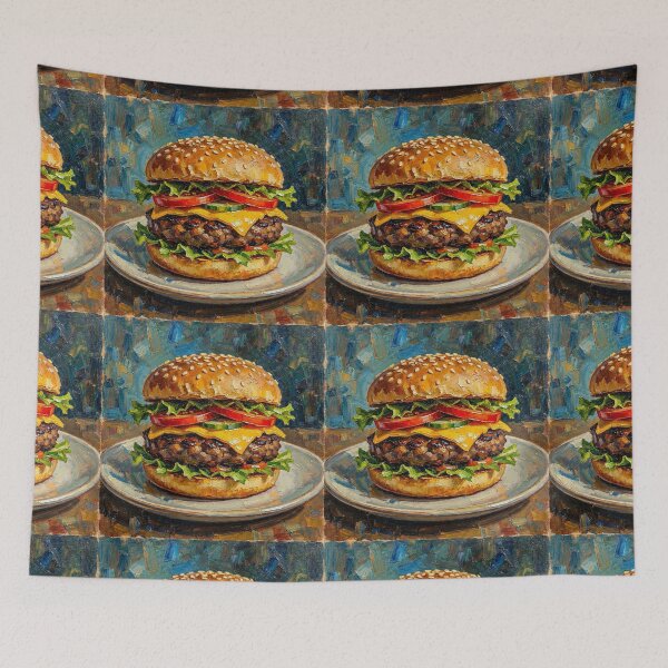 Item preview, Cheeseburger Wayne Thiebaud style designed and sold by Halifaxartguy.