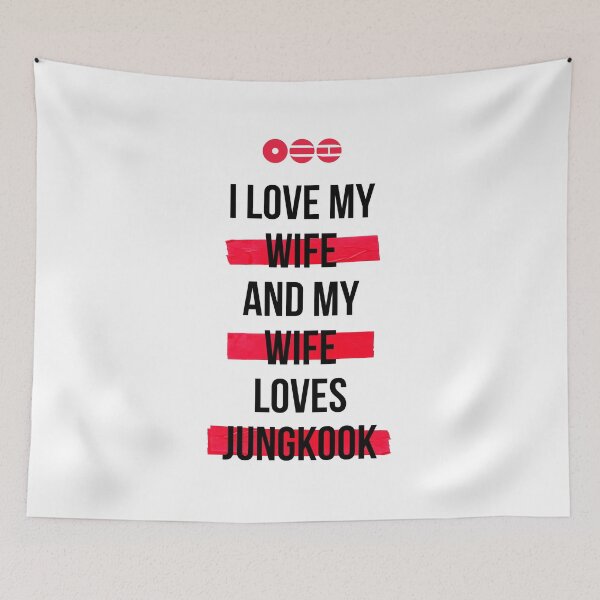 Item preview, JUNGKOOK - I love my wife and my wife loves Jungkook T-Shirt designed and sold by YOSHFRIDAYS.