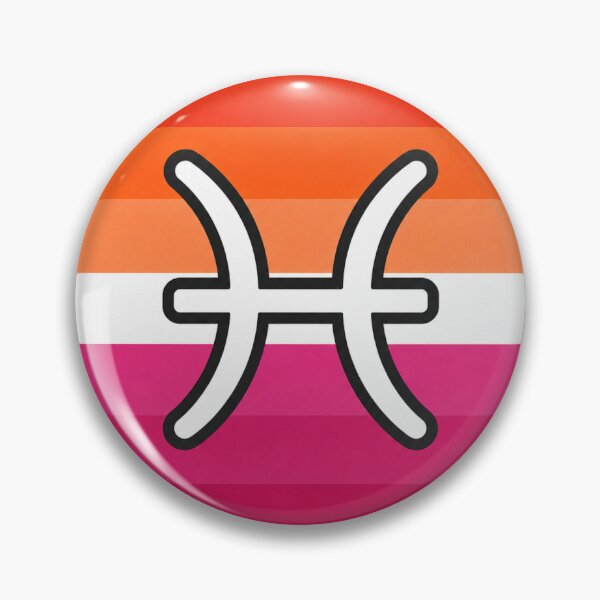 Item preview, Pisces Lesbian Pride Zodiac Symbol designed and sold by MandiDaniDesign.