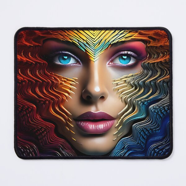 Item preview, Abstract Geometric Fusion Portrait Collection designed and sold by ToxicInkArt.