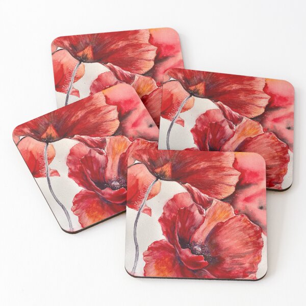 Item preview, Watercolor Red Poppies designed and sold by KaramfilaS.