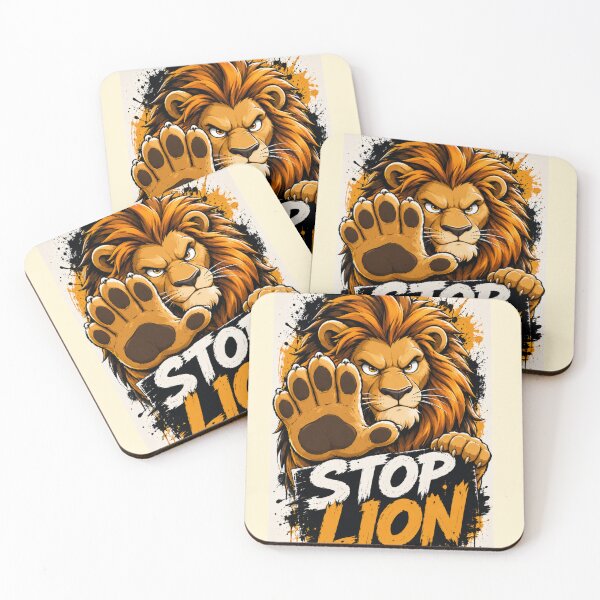 Item preview, Stop Lion Funny Lion Design designed and sold by BagFactoryUK.