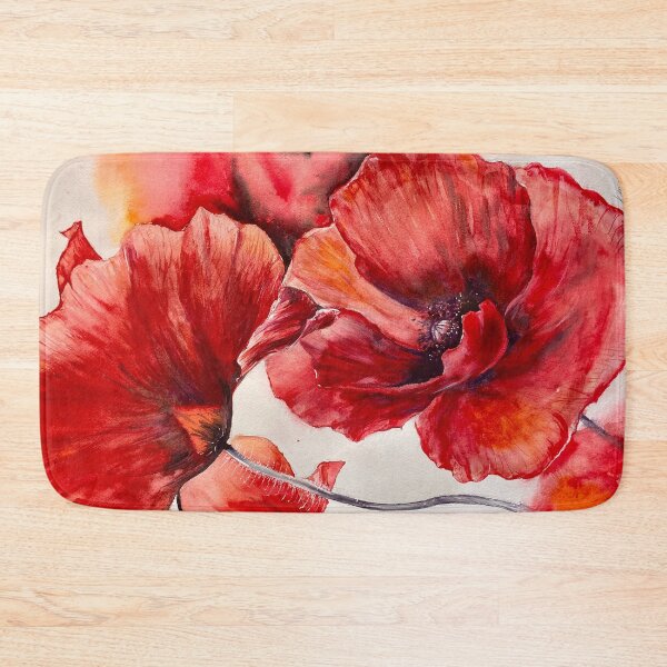 Artikelvorschau, Aquarell-Rote Mohnblumen entworfen und verkauft von KaramfilaS.