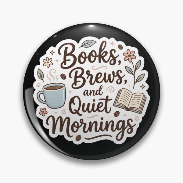 Item preview, Books Brews and Quiet Mornings Sticker  designed and sold by Sketchlegacy.
