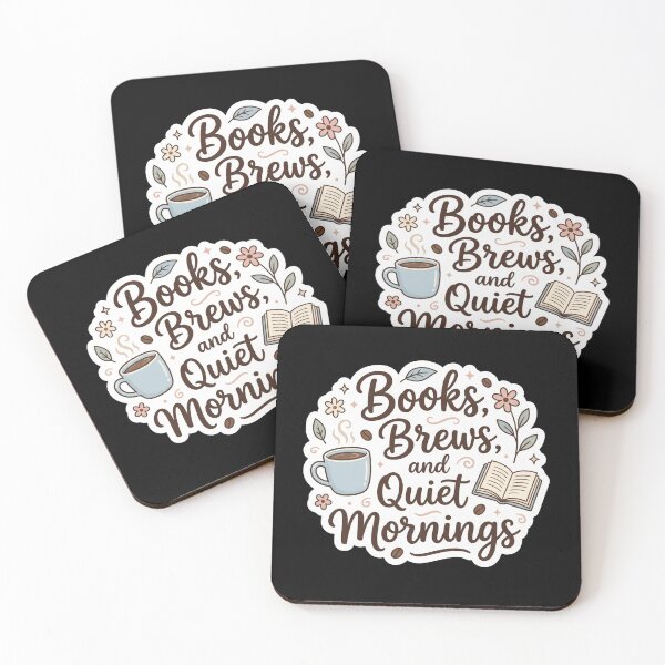 Item preview, Books Brews and Quiet Mornings Sticker  designed and sold by Sketchlegacy.