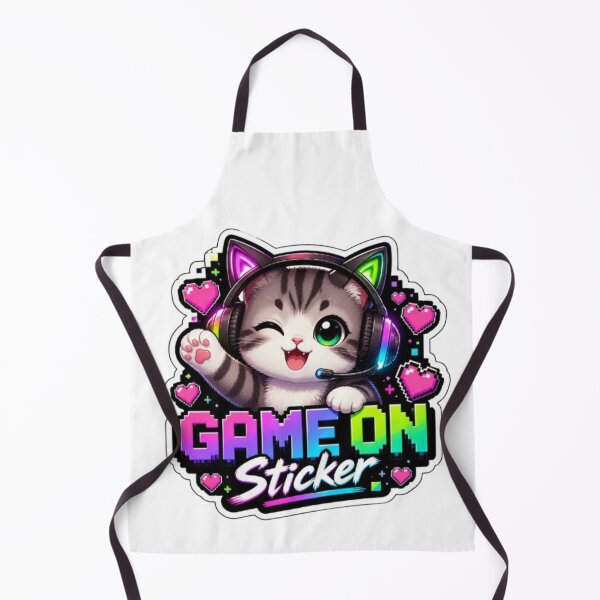 Item preview, Game On Kitty Gaming Sticker designed and sold by Stylestickers55.