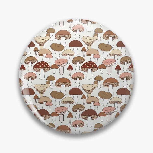 Item preview, Mushroom Pattern Earthy Brown Cottagecore Botanical Forest designed and sold by Zaya_art.