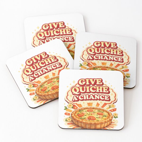 Aperçu de l'œuvre Donnez une chance à la quiche (jeu de mots amusant pour le brunch) créée et vendue par cormaximus.