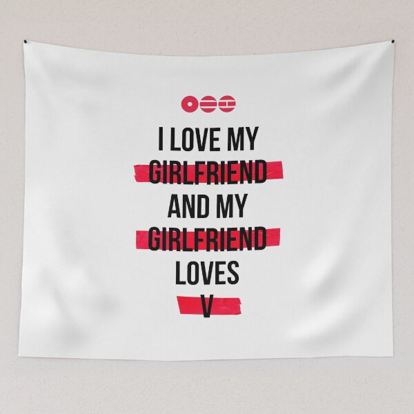 Item preview, V - I love my girlfriend and my girlfriend loves V T-Shirt designed and sold by YOSHFRIDAYS.