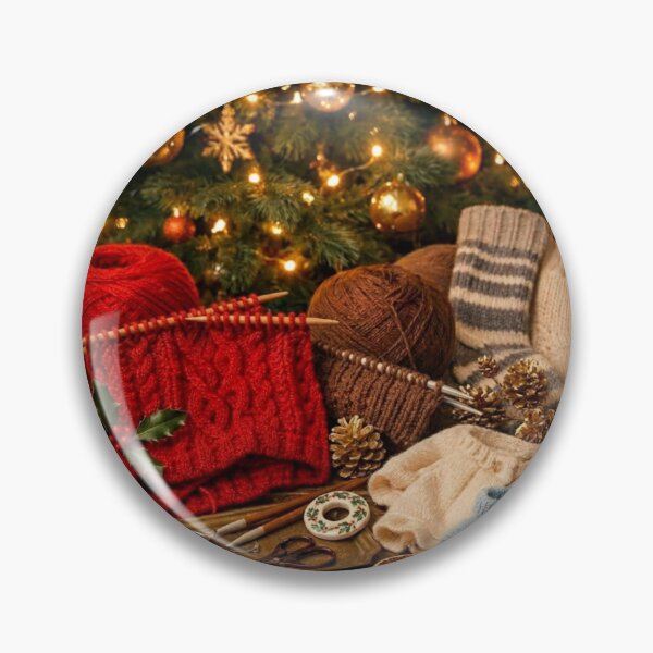 Item preview, ​Cozy Christmas Knitting Corner. designed and sold by JoyNest = "The nest of joy".