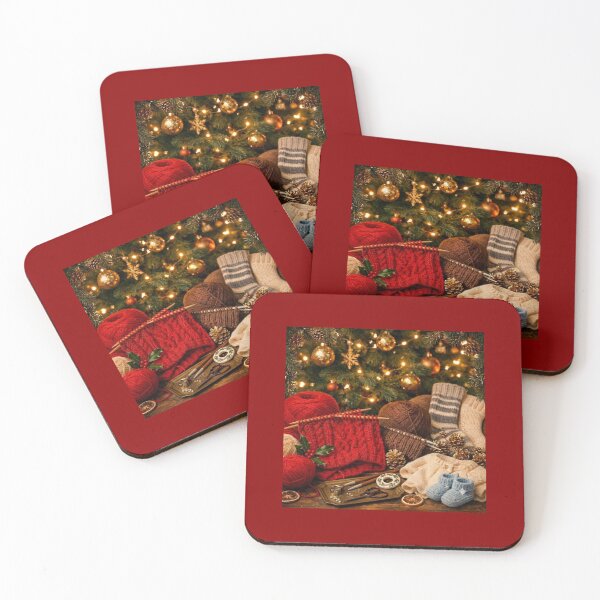 Item preview, ​Cozy Christmas Knitting Corner. designed and sold by JoyNest = "The nest of joy".