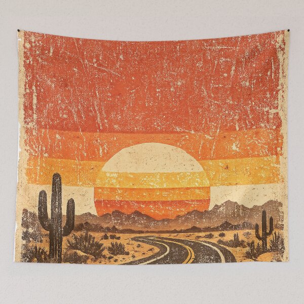 Item preview, Retro Sunset Road Trip designed and sold by KlyvoraPrints.