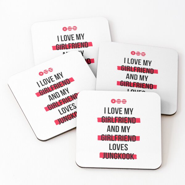 Item preview, JUNGKOOK - I love my girlfriend and my girlfriend loves JUNGKOOK T-Shirt designed and sold by YOSHFRIDAYS.
