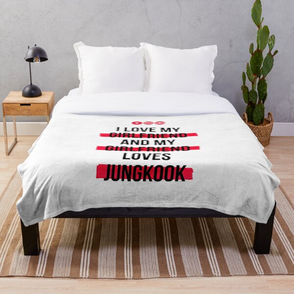 Item preview, JUNGKOOK - I love my girlfriend and my girlfriend loves JUNGKOOK T-Shirt designed and sold by YOSHFRIDAYS.