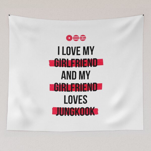 Item preview, JUNGKOOK - I love my girlfriend and my girlfriend loves JUNGKOOK T-Shirt designed and sold by YOSHFRIDAYS.