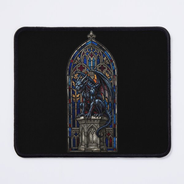 Item preview, Blue Guardian Dragon — Gothic Cathedral Stained Glass designed and sold by David Mateo ArtWorks.
