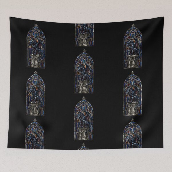 Item preview, Blue Guardian Dragon — Gothic Cathedral Stained Glass designed and sold by David Mateo ArtWorks.