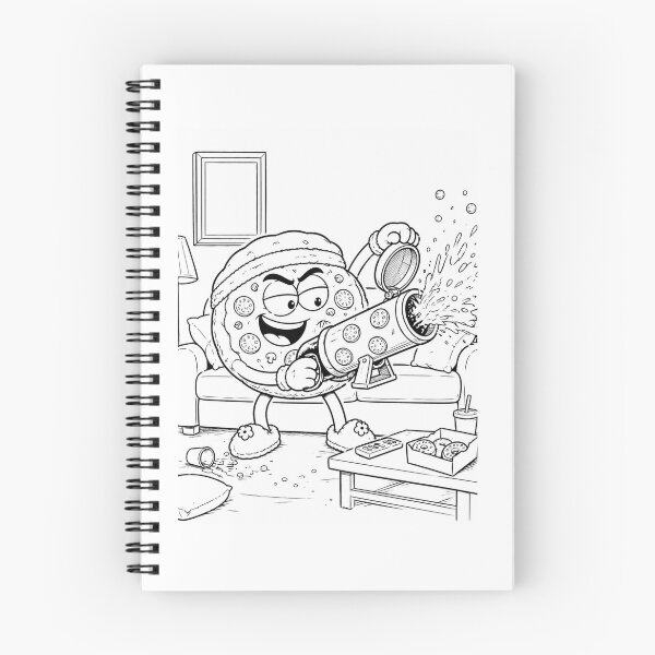 Item preview, Snack Cannon Activated Funny Pizza Cartoon Couch Commander Humor designed and sold by ComedyInkFactor.