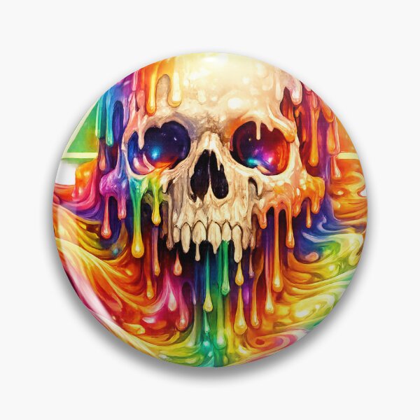 Item preview, Melting Reality Skull designed and sold by KlyvoraPrints.