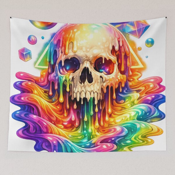 Item preview, Melting Reality Skull designed and sold by KlyvoraPrints.
