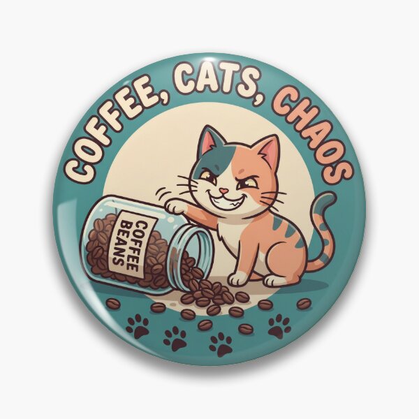 Item preview, Coffee Beans and Cat Chaos Sticker  designed and sold by Sketchlegacy.