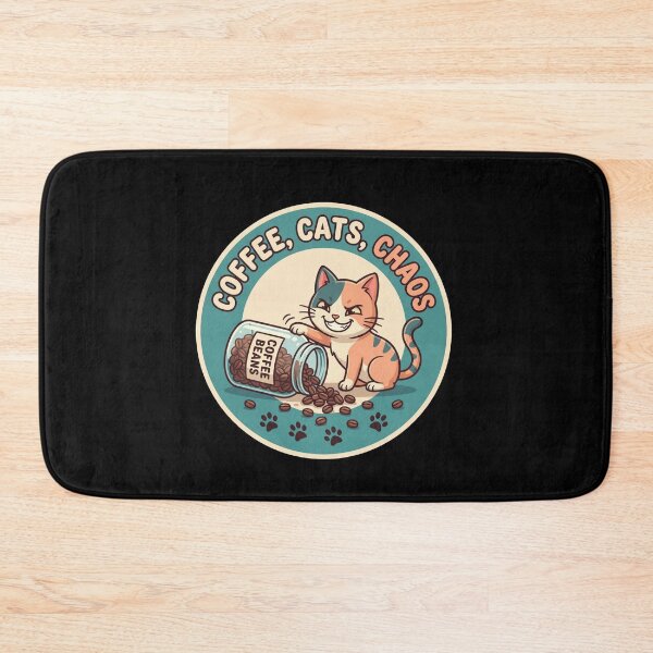 Item preview, Coffee Beans and Cat Chaos Sticker  designed and sold by Sketchlegacy.