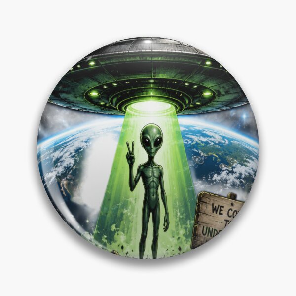 Item preview, Alien UFO retro sci - fi design designed and sold by urbanshop7.