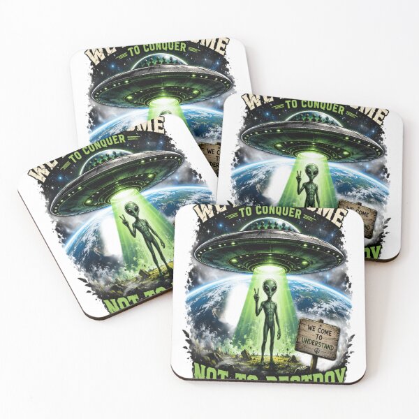 Item preview, Alien UFO retro sci - fi design designed and sold by urbanshop7.