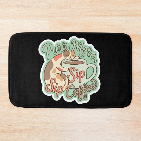 Item preview, Purr More Sip Coffee Cat Lover Sticker designed and sold by Sketchlegacy.