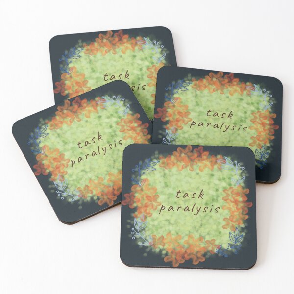 Item preview, Task Paralysis Floral Mental Health Art designed and sold by StoriesInGrain.