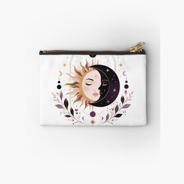 Item preview, Celestial Sun and Moon Face Art designed and sold by ModernMoodCo.