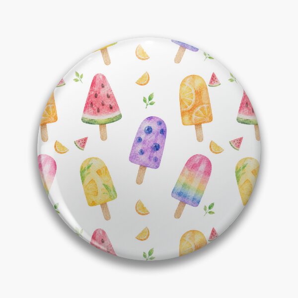 Item preview, Watercolor Fruit Ice Pops Summer Pattern designed and sold by Ora-kuro.