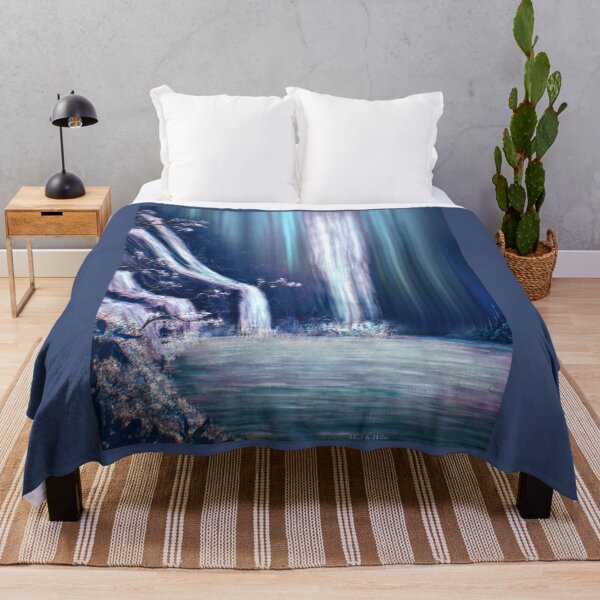 Item preview, Mountain waterfall inside a dull cave designed and sold by Witseart.