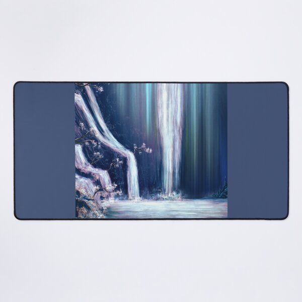 Item preview, Mountain waterfall inside a dull cave designed and sold by Witseart.