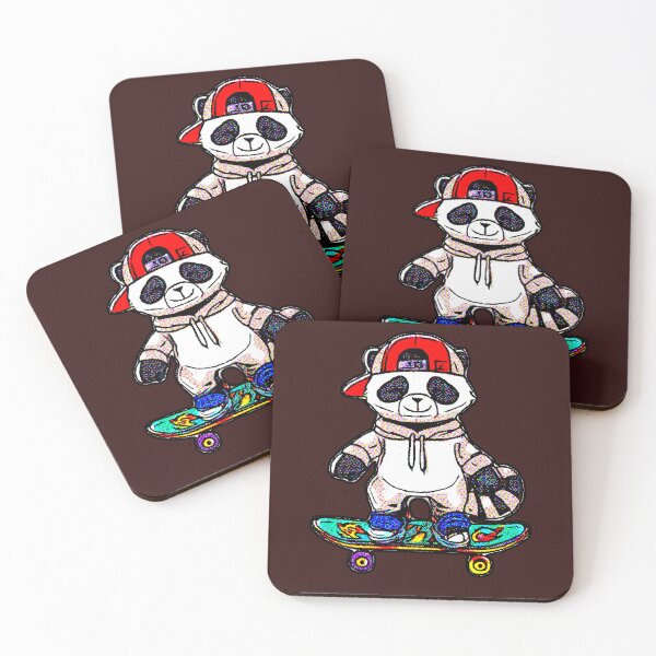 Item preview, Panda Skater Kawaii Gorra Roja Streetwear Animal designed and sold by AstronautMerch.