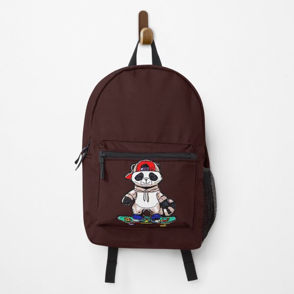 Item preview, Panda Skater Kawaii Red Cap Streetwear Animal designed and sold by AstronautMerch.