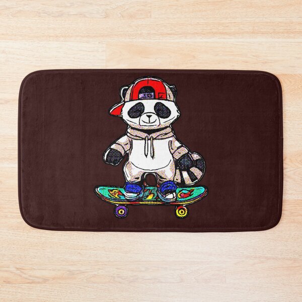Item preview, Panda Skater Kawaii Red Cap Streetwear Animal designed and sold by AstronautMerch.