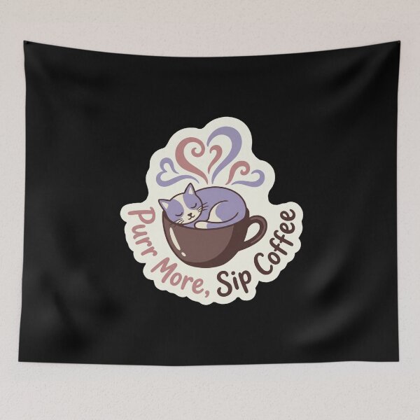 Item preview, Cozy Cat Coffee Cup Sticker designed and sold by Sketchlegacy.
