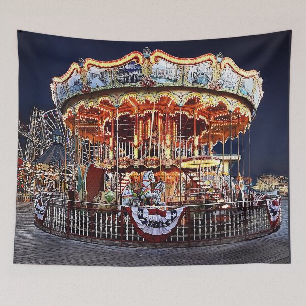 Item preview, Wildwood NJ – Venetian Carousel at Night designed and sold by Susan Savad.