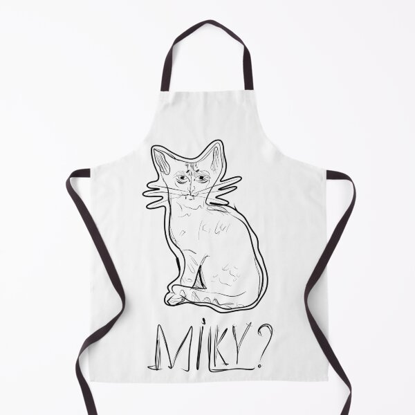 Item preview, Funny Milky Cat Drawing designed and sold by shalev art.