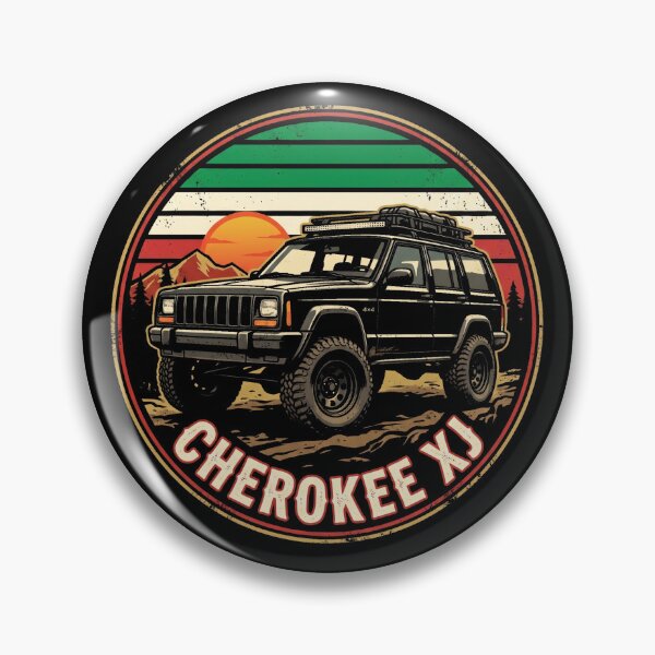 Item preview, Cherokee XJ Black Off Road 4x4 SUV Italy Flag Retro Sunset designed and sold by Off-Road-Zone.