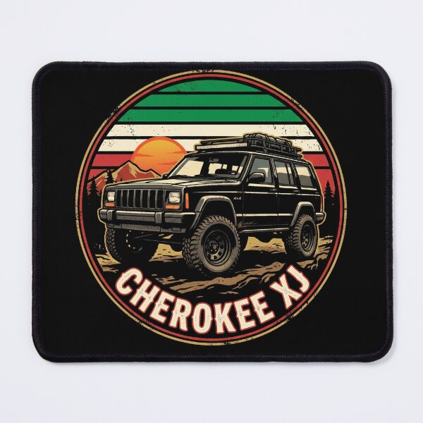 Item preview, Cherokee XJ Black Off Road 4x4 SUV Italy Flag Retro Sunset designed and sold by Off-Road-Zone.