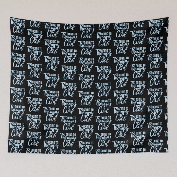 Item preview, Going To Therapy Is Cool Funny Mental Health Quote designed and sold by shirt-o-mat.