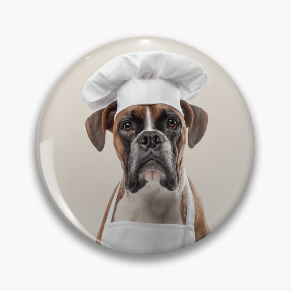 Item preview, Funny Boxer Dog Chef Realistic Animal Cooking Humor Art designed and sold by LazyOwlStore.
