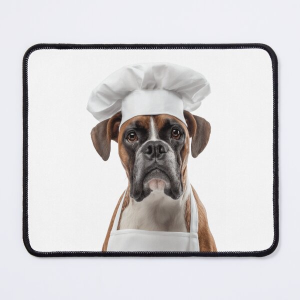 Item preview, Funny Boxer Dog Chef Realistic Animal Cooking Humor Art designed and sold by LazyOwlStore.