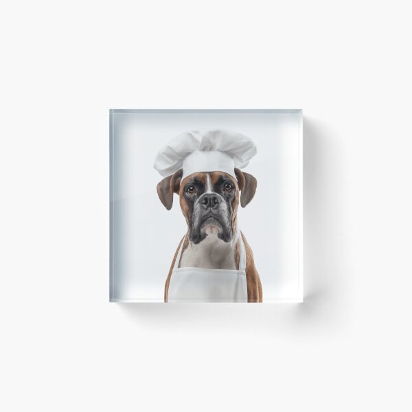 Item preview, Funny Boxer Dog Chef Realistic Animal Cooking Humor Art designed and sold by LazyOwlStore.