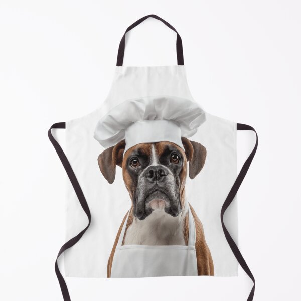 Item preview, Funny Boxer Dog Chef Realistic Animal Cooking Humor Art designed and sold by LazyOwlStore.